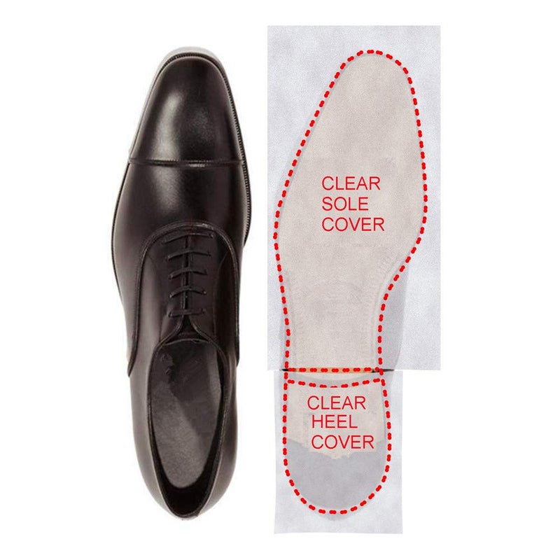 Satisfounder Clear Sole Protector Self-Stick Pads Shoe Bottoms Slip Resistant Texture Removable Sole Sticker for Christian Louboutin Heels,Jimmy Choo,High Heels,Men's Shoes (Men) - Image 1